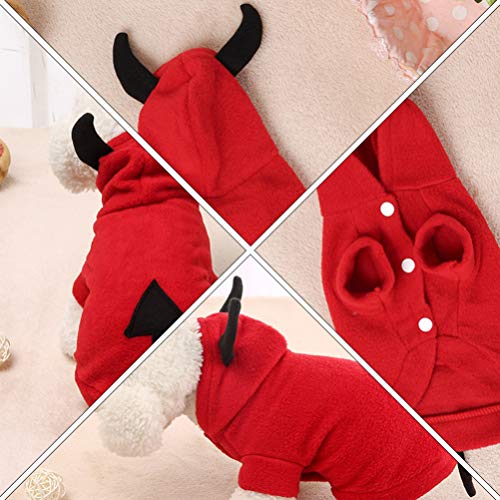 Disfraz Demonio 3D Para Perro Talla XL Rojo miniatura 5