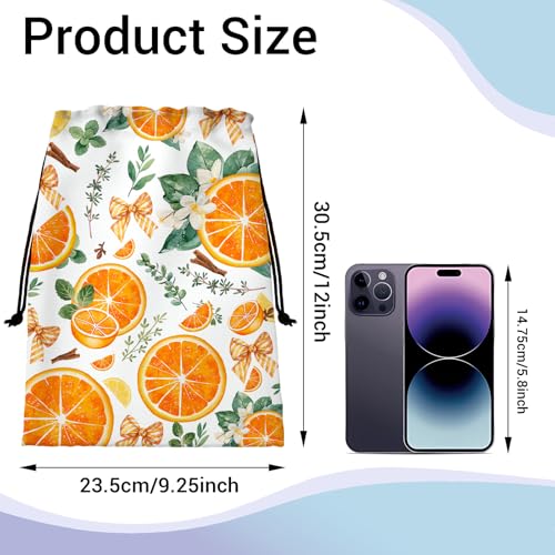 Image of Orange Fruit Gymnastics Grip Bags Adjustable Gym Storage Pouch for Gymnasts Dancer Holding