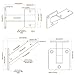 RealPlus Handrail Brackets for Staircase Heavy Duty Steel Stair Railing Brackets Stairway Support Hardware for Wood Flat Square Railings, Pack of 8