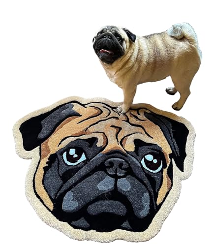 Custom Pet Portrait Rug Personalized Dog Rug Cat Door Mat Bedroom Floor Carpet Dog Mom Pets Lover Gift for Christmas, Housewarming (56 * 60cm/22 * 24in)