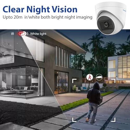 Image of Prama PT-HTD702E-NTPF(M) 2MP Audio Turret Camera | Full HD 1080P | Built-in Microphone | 20m IR Night Vision | Included PVC Stickers
