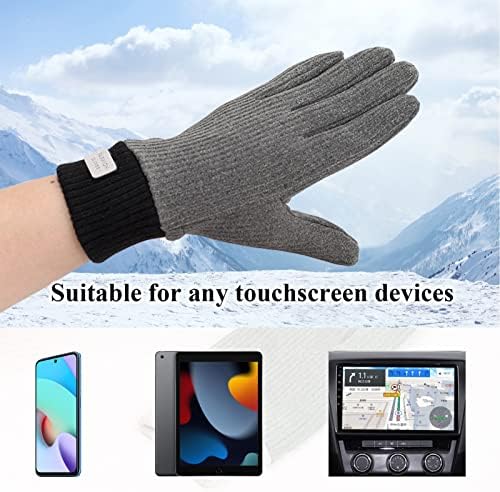Melofo Winter Women Knitted Touchscreen Gloves Warm Windproof Cycling Running Gloves for Women Thermal Cold Weather Handwarmers Mittens for Women Girls Gift for Women