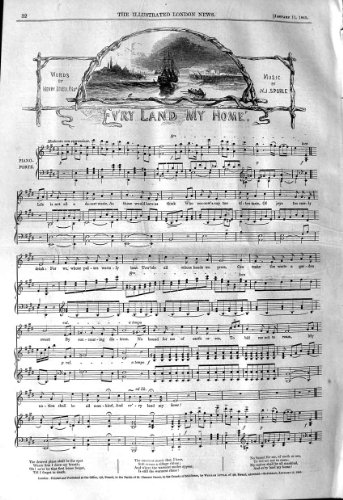 1845 TERRE DE LA MUSIQUE DE FEUILLE EV'RY MA MAISON SPORLE HENRY LOVELL 1845 TERRE DE LA MUSIQUE DE FEUILLE EV'RY MA MAISON SPORLE HENRY LOVELL