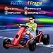 Kids Go-Kart, 12v Drift Kart with Dual 300w Brushless Motors, 8Mph Electric Go Kart, Battery Powered Ride on Racing Car, Rear Wear Resistant Nylon Tires, Music and Horn Honking,Red