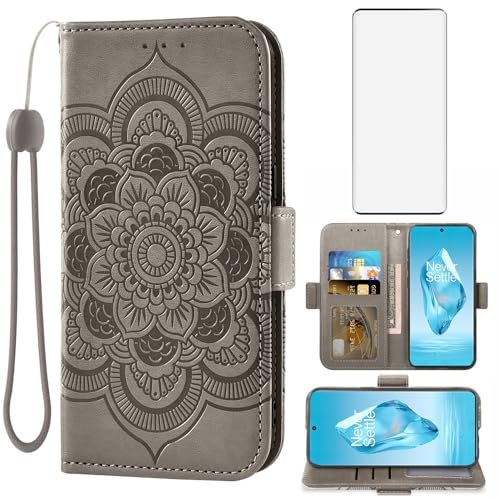 Protection OnePlus 12R 5G étui portefeuille cuir verre trempé