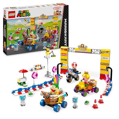 LEGO Super Mario: Mario Kart – Baby Peach & Grand Prix-Set, Nintendo Figuren – Toad, Lakitu, Baby Peach und Lemmy, Geschenk für Jungen, Mädchen und Gamer ab 8 Jahren, Abenteuer Spielzeug 72036
