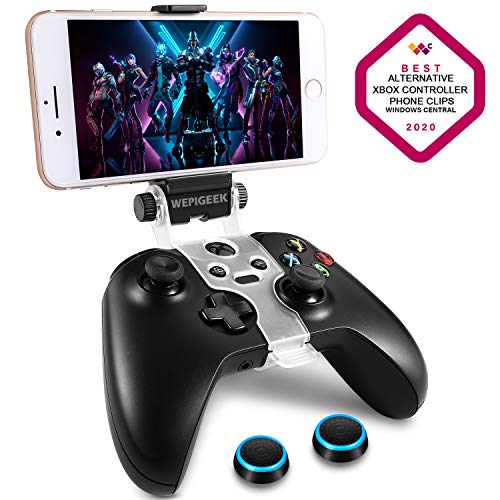 WEPIGEEK Adjustable Wireless Controller Phone Clip Mount Holder Clamp Compatible with Xbox/Xbox One/Xbox One S/Elite Bluetooth Gamepad