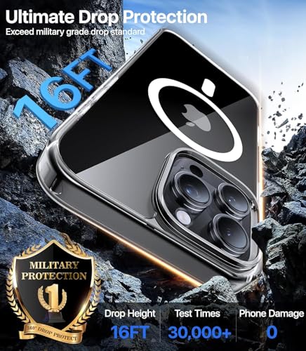 Image of Back Case Cover for Apple iPhone 16 Pro | Mag-Safe Compatible | Transparent Mobile Phone Case Cover for Apple i Phone 16Pro | i Phone 16 Pro TPU Transparent Back Cover Case