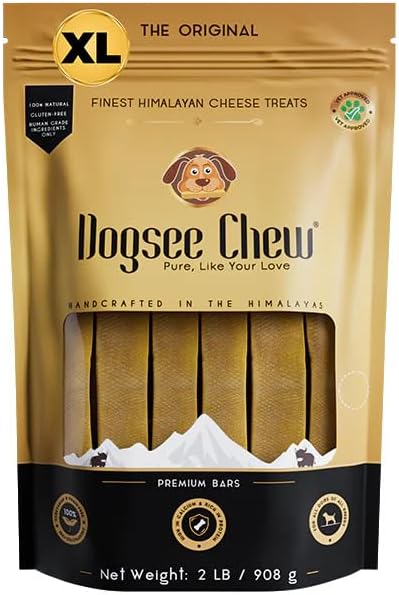 Petisco Mastigável de Queijo de Yak para Cães Grandes Dogsee XL, Pacote com 6