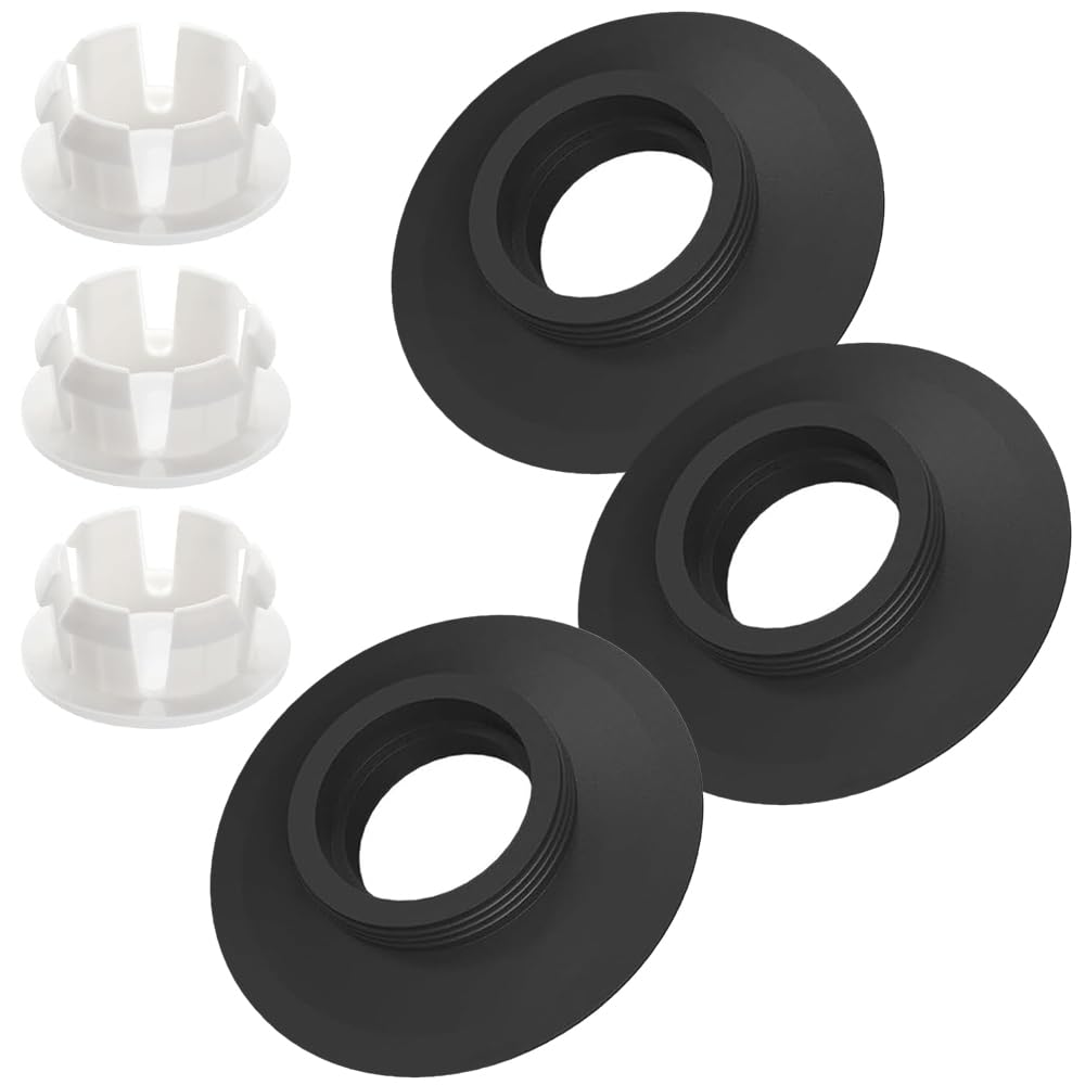 3 Pack Toilet Fill Valve Diaphragm Washer Set, Replacement Inlet Valve Seal with Plastic Inserts, Fix Running Water and Hissing in WC Units, DIY Plumbing Repair Kit, Plumbing Spares