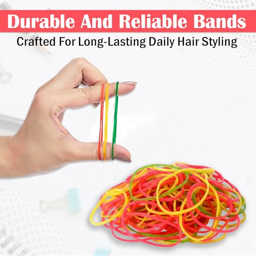 Image of GLUN Neon Color 3 Inches Width Rubber Bands (100 grams)