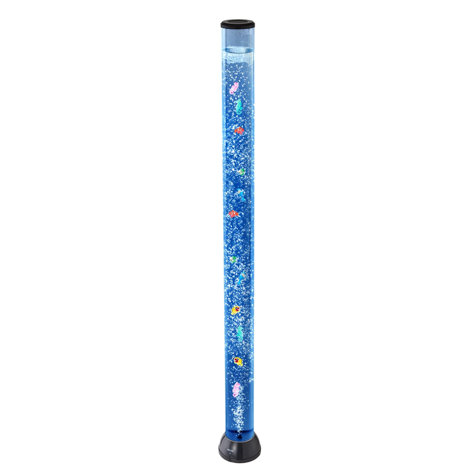 VEVOR Lavalampe mit 10 schwimmenden Fischen, 151 cm, Blasenlichtlampe, 16 Farbwechsel-Lichteffekte, Fernbedienung, Stimmungslicht, Aquarium Nachtlicht für Schlafzimmer, Wohnzimmer, Heimdekoration