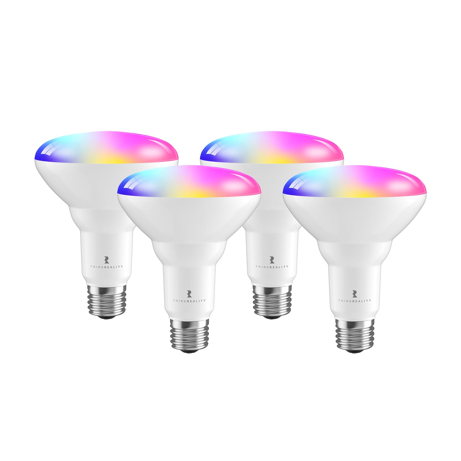 THIRDREALITY THIRDREALITY - ZB3 Color Smart Bulb, 4 Pack, Zigbee Required, 650 Lumens, BR30/E26 Flood Light, Full Color RGB, ETL/FCC Certified, Home Assistant Compatible
