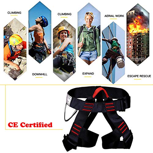 GNEGNI Arnés de Escalada, Ajustable Escalada en la Montaña Cinturón de Seguridad para Actividades de Aventura al Aire Libre(Normal)