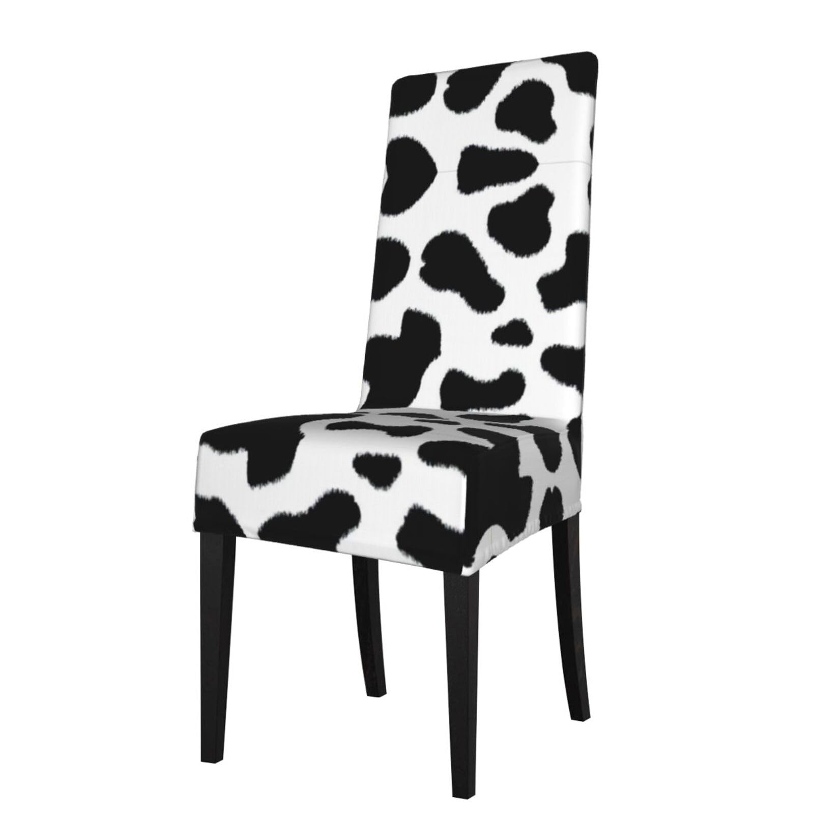 Hlsbssl Black Leopard Printed Dining Chair Covers, Fully Enclosed, Removable And Washable, Suitable For Family Banquets And Celebrations