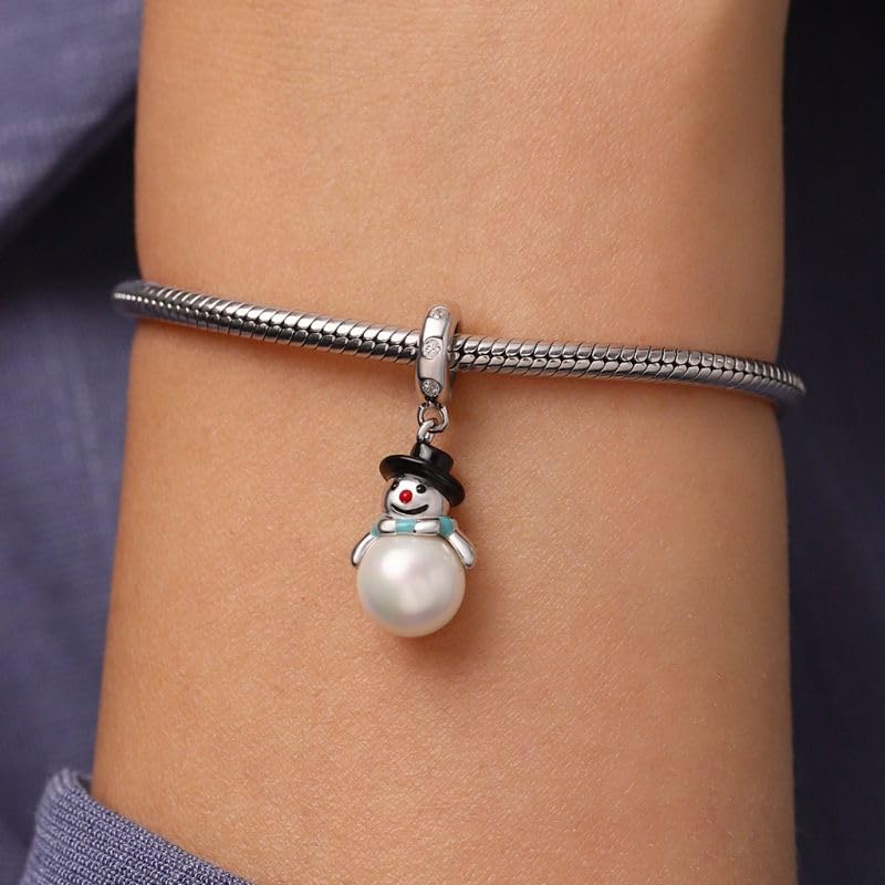 Image of GNOCE Christmas Charm Silver Plated & Sterling Silver Bracelet Gift