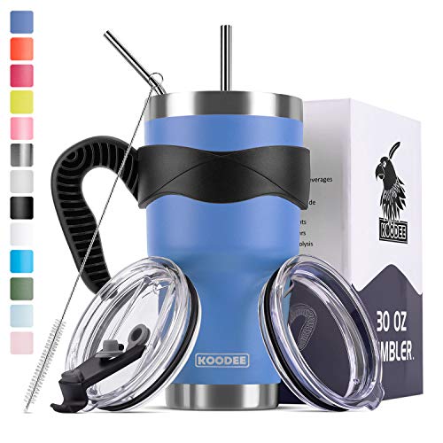 Koodee 30 oz Tumbler Insulated Stainless Steel Travel Mug with Sip Lid