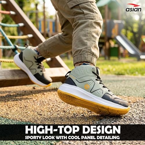 Image of ASIAN Adventure-41 Kids High Top Sports Shoes for Boys & Girls | Lightweight Cushioned Shoes for Running & Play | Breathable Anti-Skid Shoes