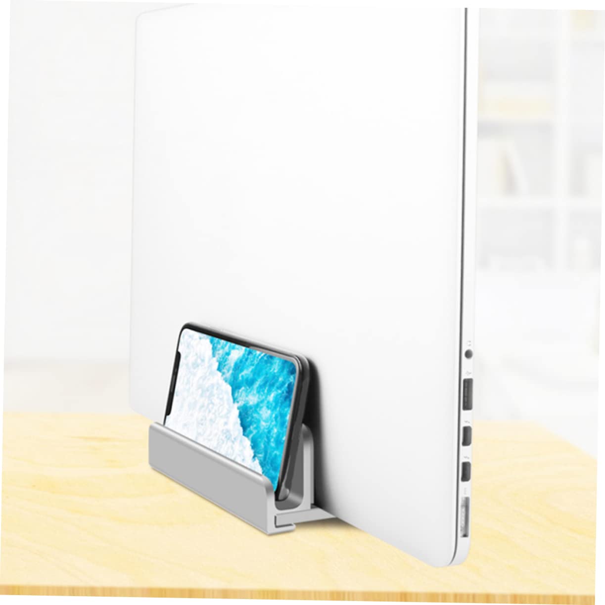 Supporto Verticale Regolabile per Laptop in Lega di Alluminio Tre Slot