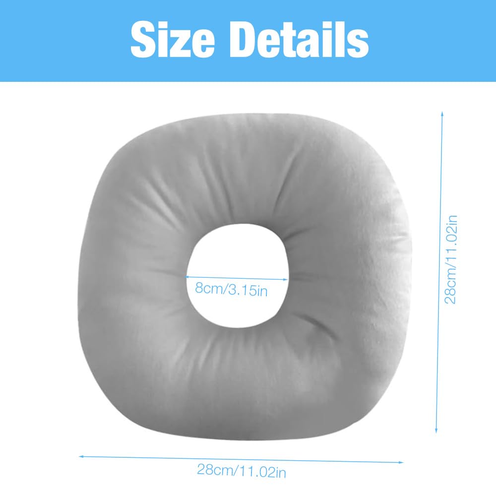 HIULLEN Ear Piercing Pillow, 11 Inch Piercing Pillow for Side Sleepers O-Shaped Pillow, Ear Pillow with Hole - Image 2