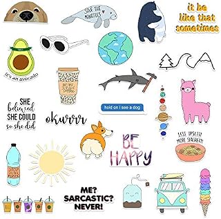 RipDesigns - 25 VSCO Stickers for Water Bottles, Laptops (Series 8)