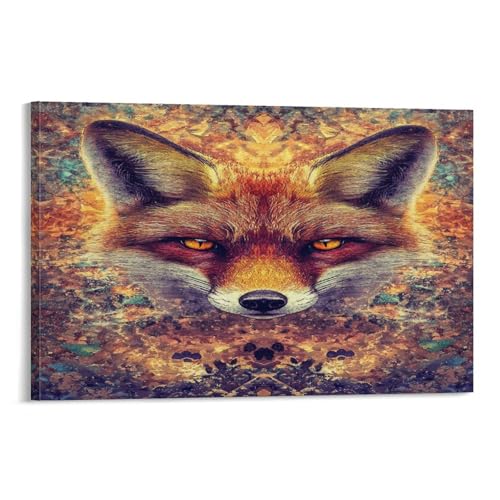 Affiche renard deco pour salon et chambre toile VSFCRQRQ 50x75cm