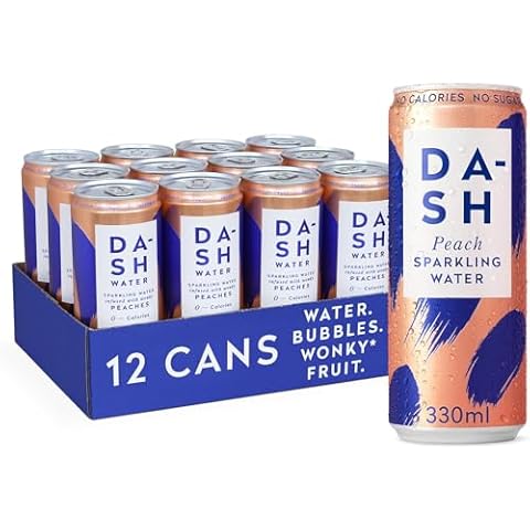 Dash Water Peach - 12 x Peach Flavoured Sparkling Spring Water Cover