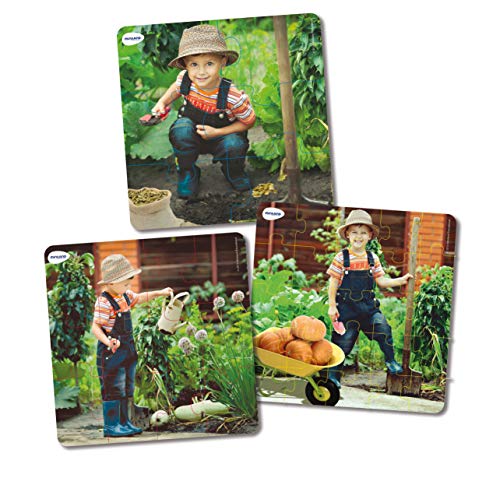 Puzles progresivos infantiles Miniland de plantas para aprender jugando 3