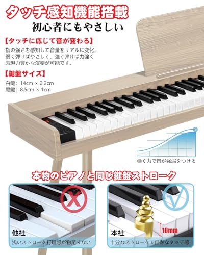 NikoMaku 電子ピアノ 88鍵盤 Leaf の商品画像 5