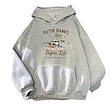 Dekoration: 3D Outer Banks Hoodie Damen Oversized Outerbanks Pogue Life Hoodies Sweatshirt Trainingsanzug Bedruckt Streetwear Sweatshirt Damen Herren Pullover, Stil 2, S