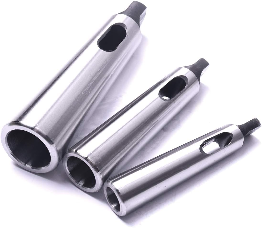AI Tools 3 Pcs Morse Taper Drill Sleeve Reducing Adapter for Lathe Milling MT2 to MT1,MT3 to MT2,MT4 to MT3