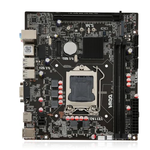 Dpofirs Desktop Computer M-ATX Motherboard, DDR4 LGA 1151 Socket H110 Motherboard, PCI E X16 Gen 3.0, SATA3.0x 3, VGA, M.2, HD MI, NGFF+NVME Support