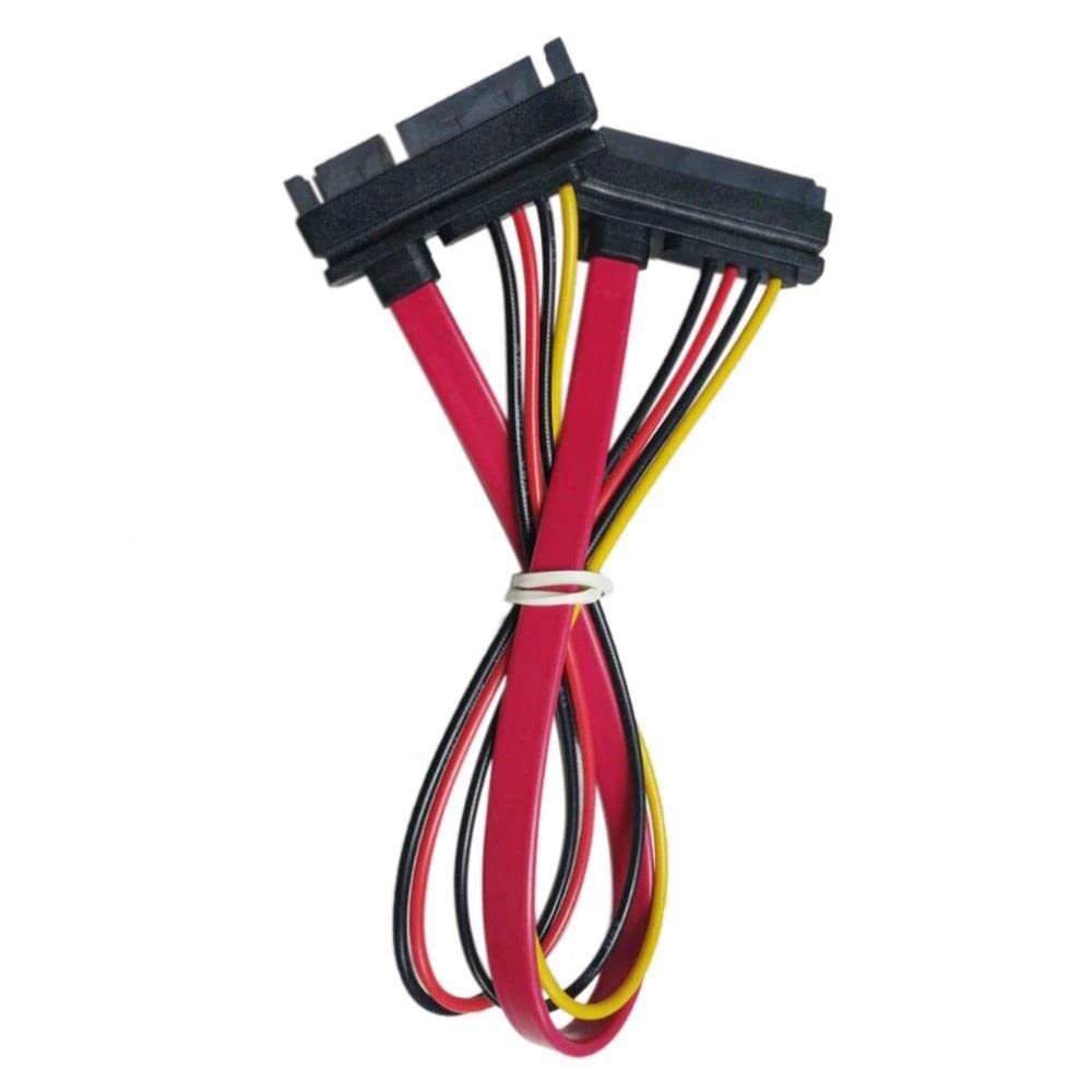 Alfais Al-4617 SATA Power Uzatma Kablosu 15+7 Pin (Erkek - Dişi), Siyah
