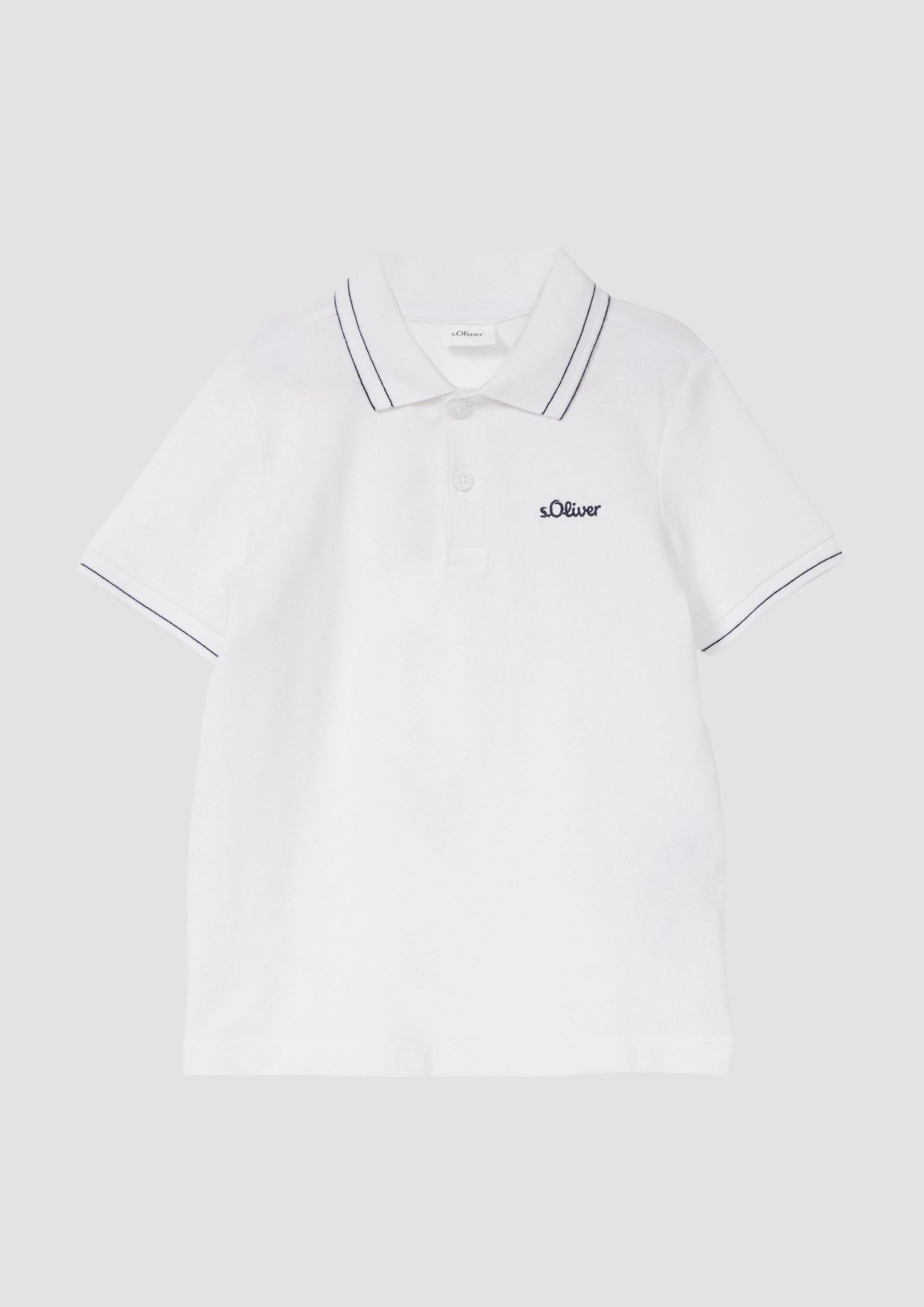 s.Oliver Gemustertes Poloshirt aus Piqué