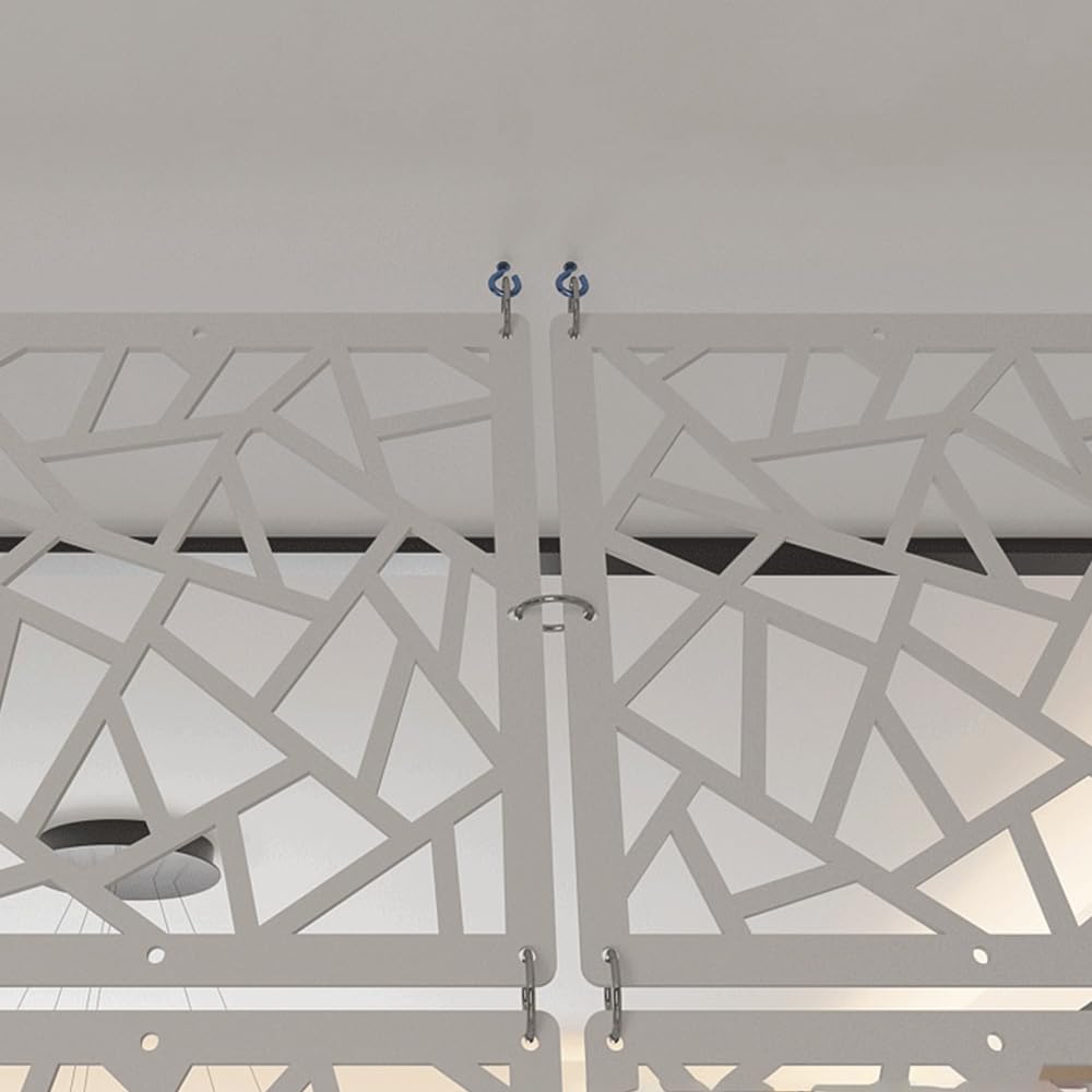 Lot de 12 cloisons de séparation à suspendre avec tous les accessoires Blanc 29 x 29 cm (type C)