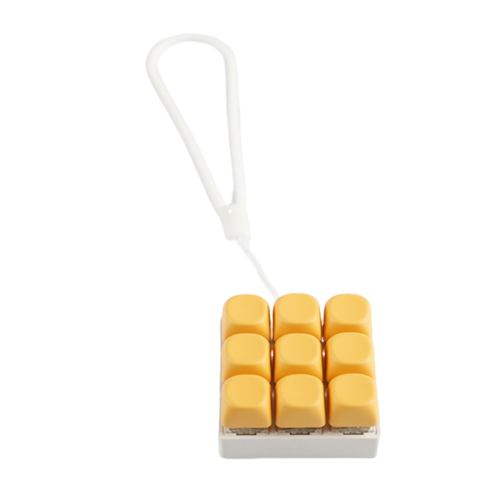 Xjdzineq 9-Key Mechanical Keyboard Switches Tester 9 Clicky Keys with Silicone Keychain for Stress Relief and Decoration Switches Tester Keychain