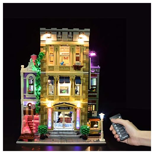 Tewerfitisme LED-belysningsset LED-belysning för lego poliser 10278 kompatibel med lego-belysning set för lego