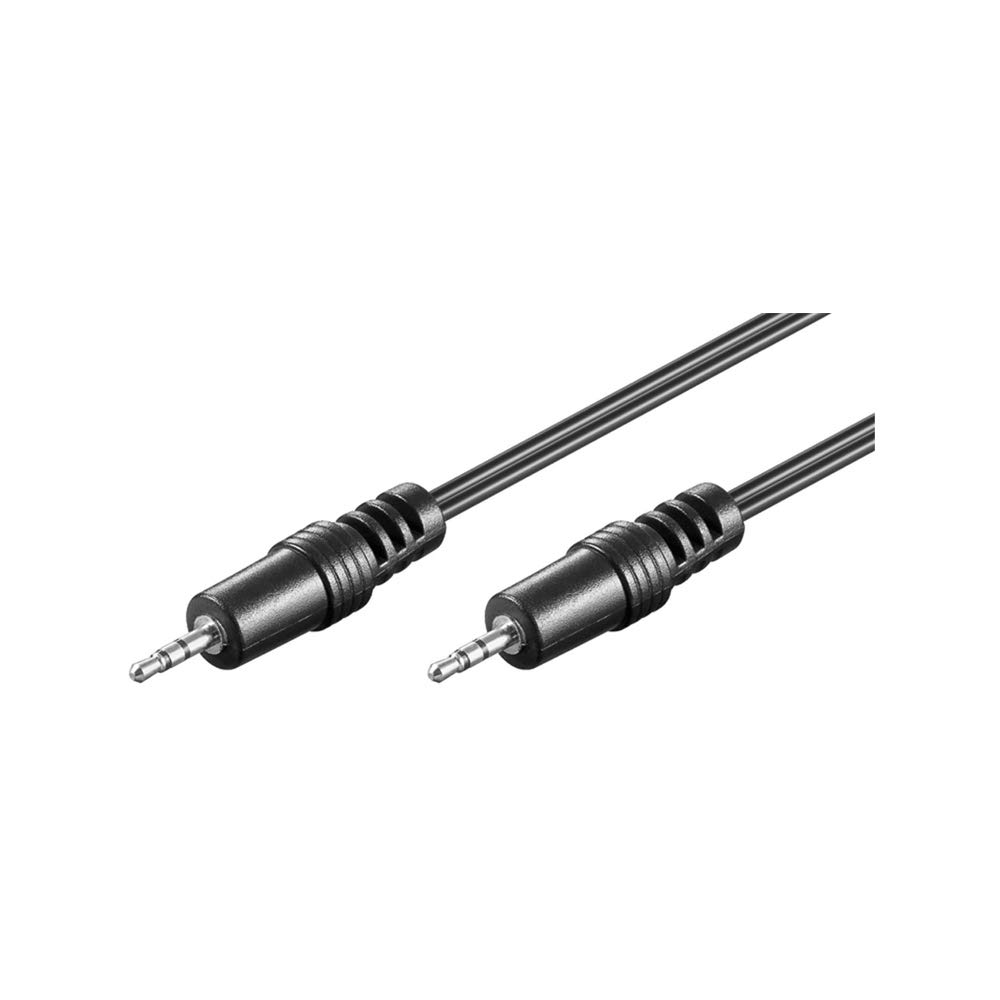 Goobay 50457 AUX Audio Connector Cable, 2.5 mm Stereo, Black, 1.5 m Cable Length