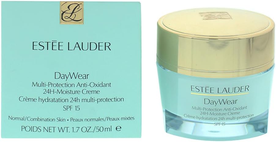 Estée Lauder DayWear Multi-Protection Anti-Oxidant 24H Moisture Cream SPF 15 | Moisturising Cream | 24 Hours Moisture & Protection, Reduces First Age Signs | For Normal Skin & Combination Skin, 50 ml
