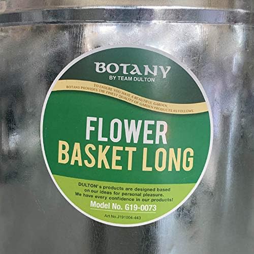 Dulton FLOWER BASKET LONG G19-0073L Flower Basket, Garden Supplies, Long, L Size