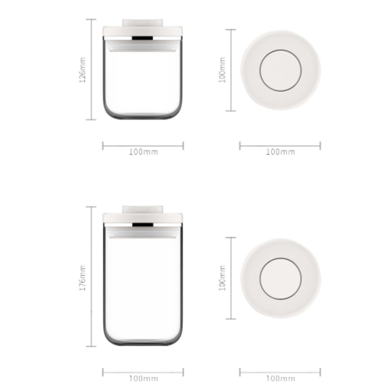 Vorratsgläser mit Deckel 3er-Set Vorratsgläser Aus Glas Mit Großem Verschluss for Verschließen Von Lebensmitteln Aufbewahrungsgläser Küche(Yellow)