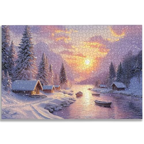 3000ピース ジグソーパズル 風景、大人向け 木製パズル 冬、3000ピース (122x80 cm)、大人向け 難しい 挑戦 家族で楽しめるやりがいのあるゲーム、Wooden Puzzles ゲームナイト、インテリア、ギフトに最適、-1116