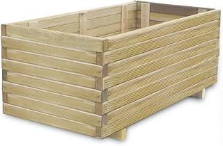 vidaXL Raised Bed Rectangular Flower Box Planter Flower Pots Wood