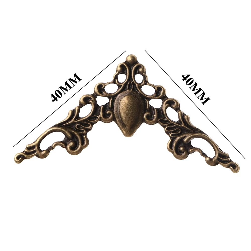 Supports d'angle vintage en métal bronze et or pour sublimer vos meubles