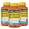 MASON NATURAL Magnesium & Vitamin D3 with Turmeric, 180,Day Supply, Dietary Supplement for Daily Wellness Support, 60 Tablets (Pack of 3)