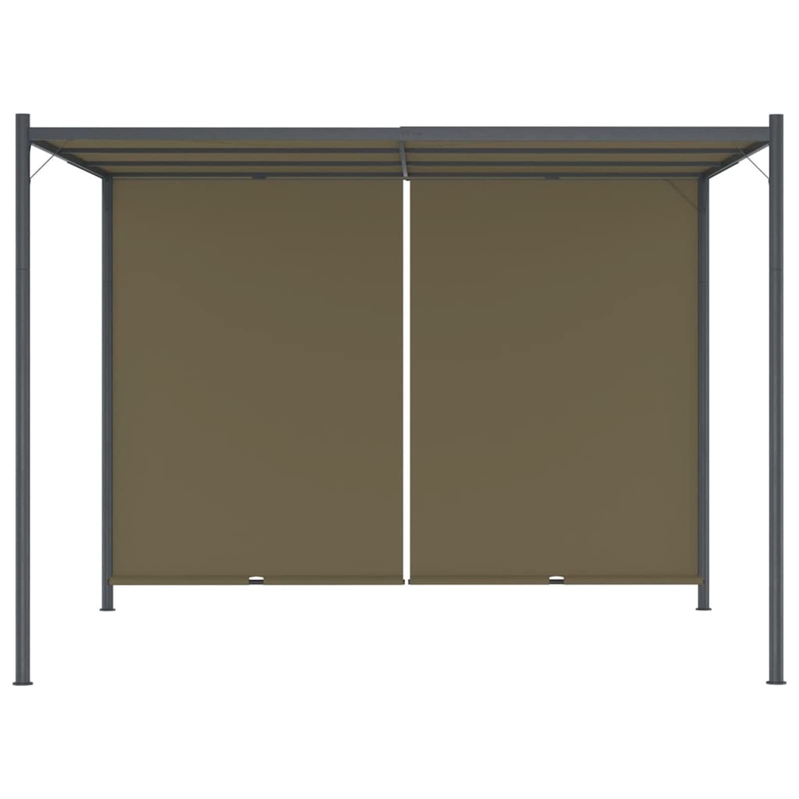 Gazebo da Giardino con Tetto Retrattile 3x3 m Talpa 180 g/m²,Gazebo Pergola Con Telo Impermeabile Richiudibile E Struttura Rettangolare In Acciaio Inossidabile Ad Alta Densità,Per Arredo Giardin