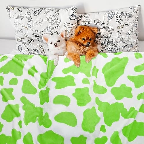 HSEEC Green Throw Blankets Fleece Soft Blankets & Throws Super Soft Plush Blanket Twin Size