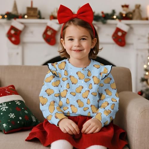 Crewneck Sweaters for Girl Cute Girls Long Sleeve Pullover Sweater Soft Girl and Toddlers' Crew Neck Sweatshirt3