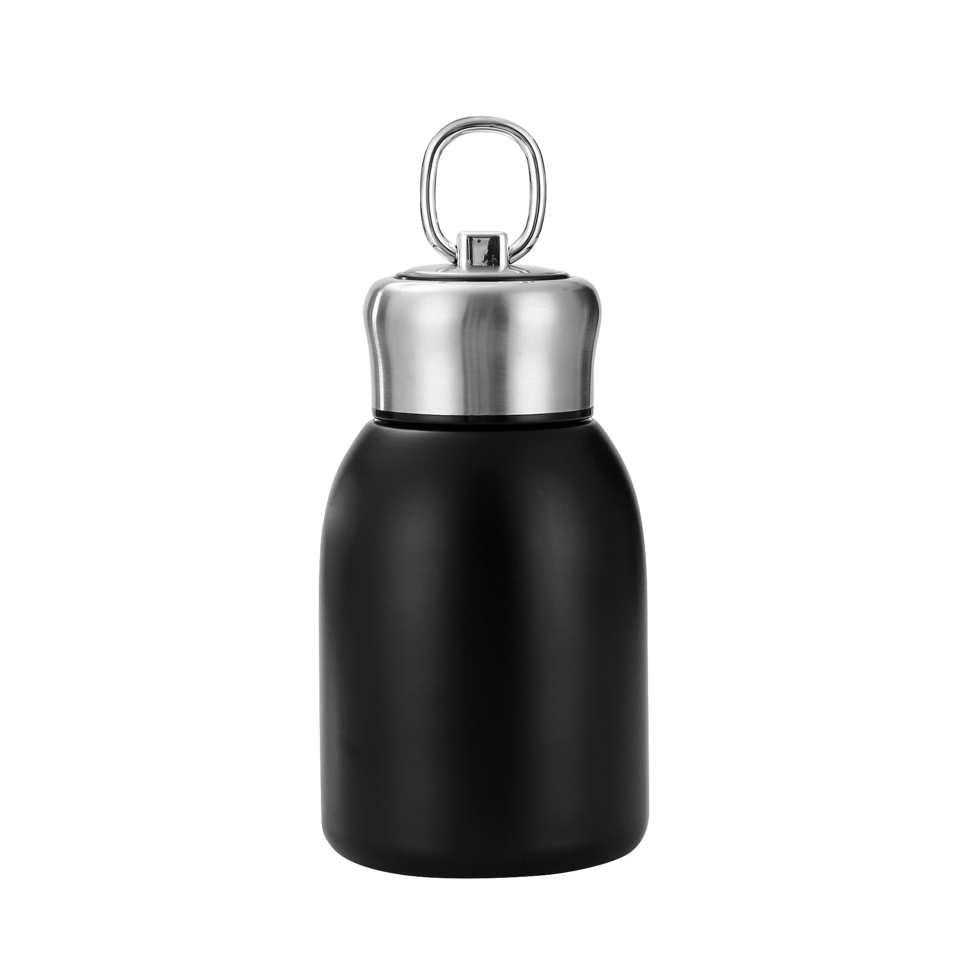 Stainless Steel Mini Vacuum Insulated Insulated Water Bottle for Hot & Cold Drinks, Travel Coffee Cup 10.2oz /300ml (black)