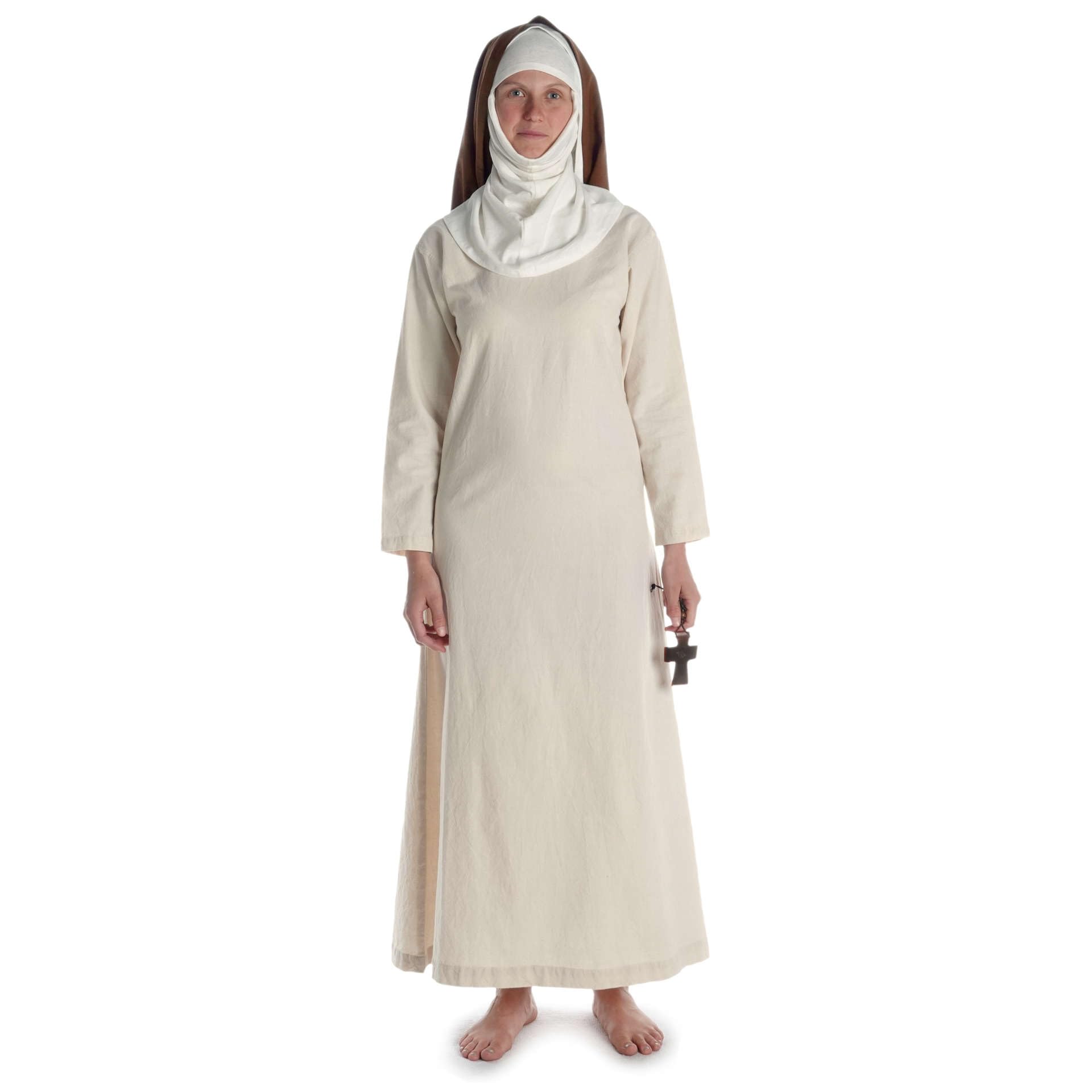 Medievale Velan Suora Copricapo Cotone Modello: Hildegard